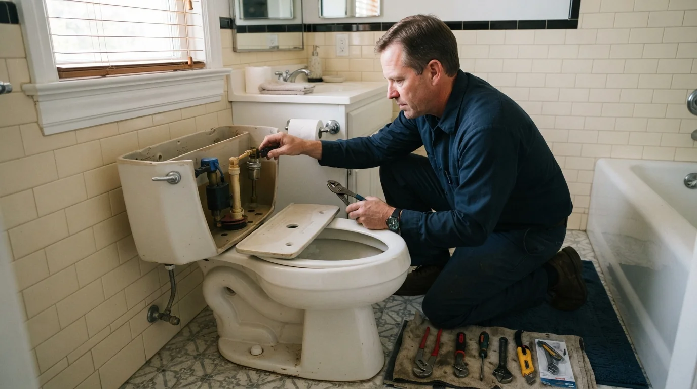 Water-conserving fixtures installed in a San Jose bathroom