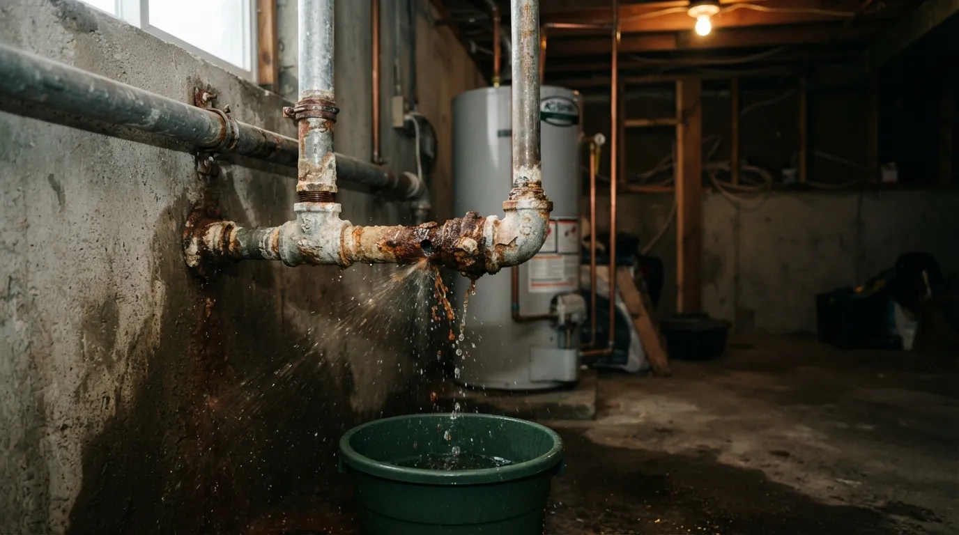 Corroded galvanized pipe section removed from a San Jose home