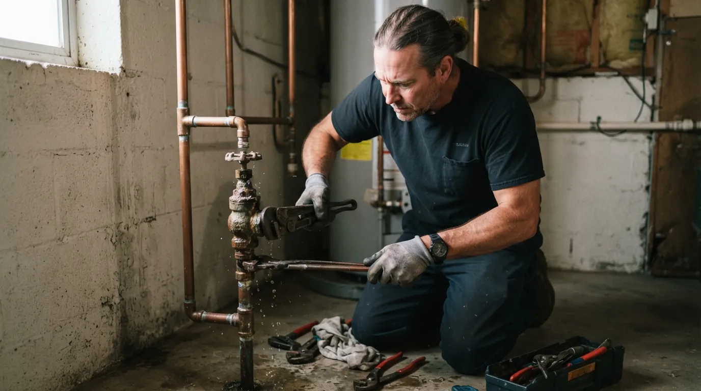 Main water shutoff valve replacement at a San Jose home
