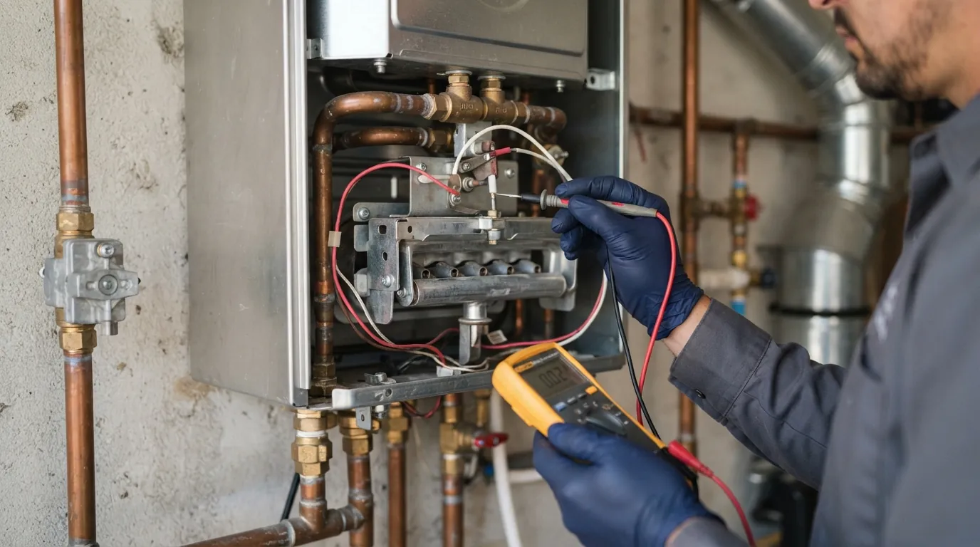 Tankless water heater error code display in San Jose